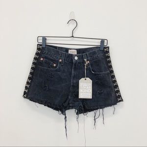 NWT LF Furst of a Kind Eyelet Hook Denim Shorts